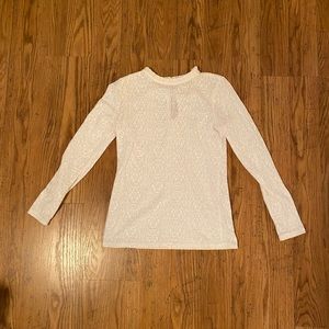 LOFT Lace Long Sleeve Top Extra Small